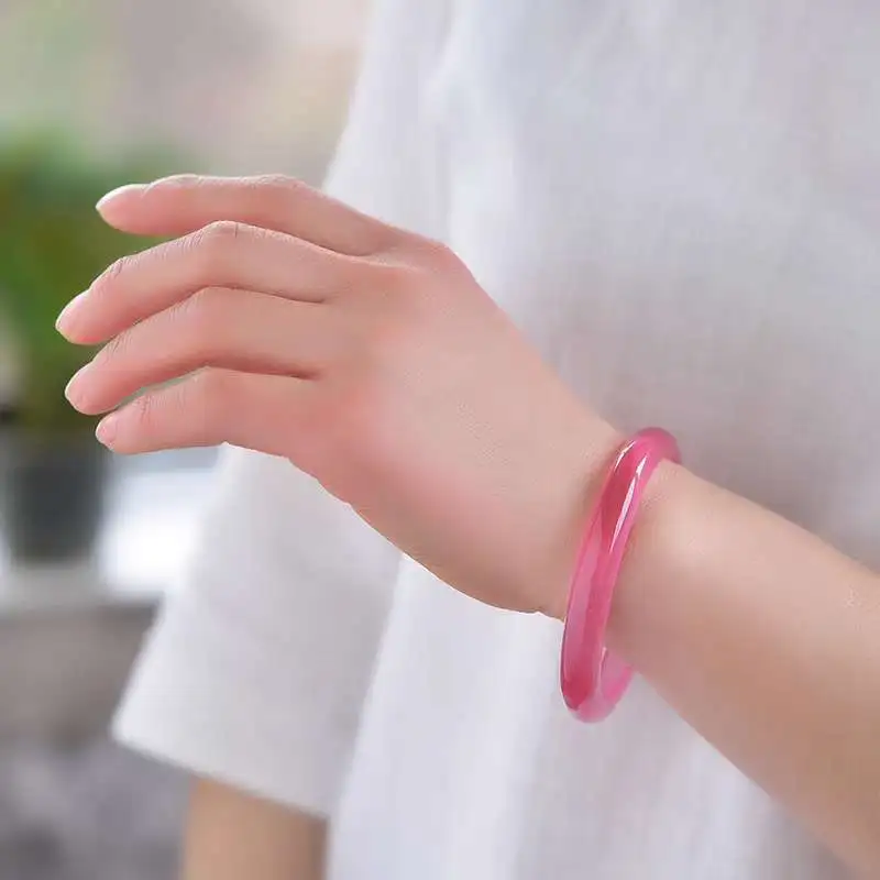 Gifts Glass Cat Eye Bangles Women's-9