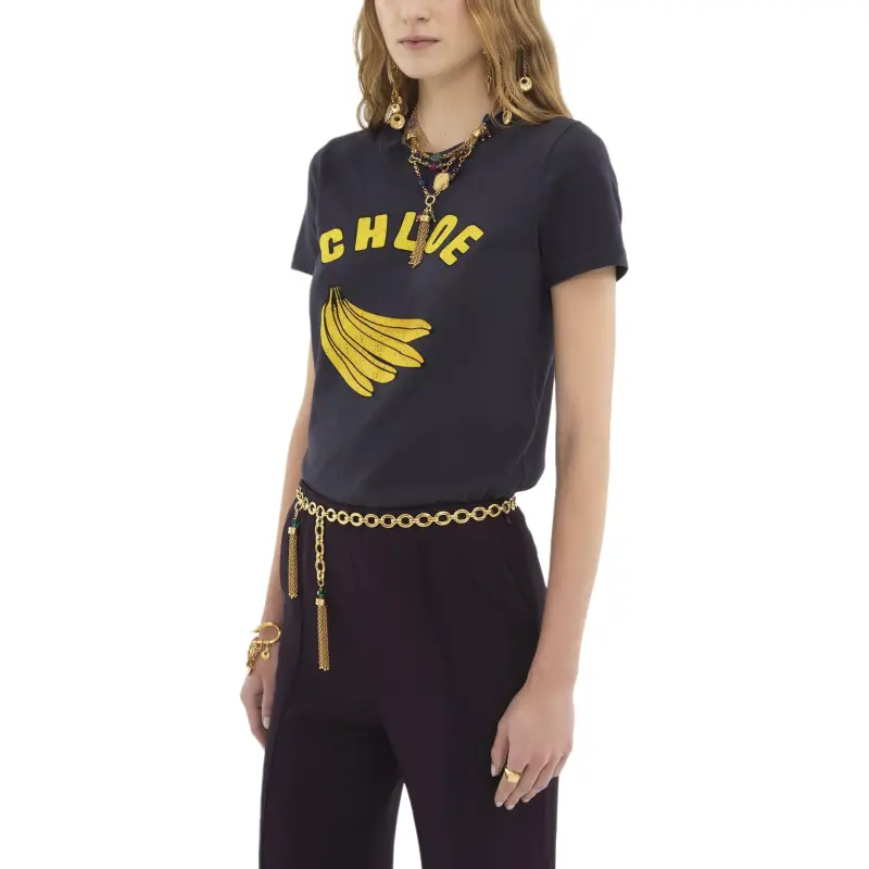 Chloé Banana Printed Crewneck T Shirt-4