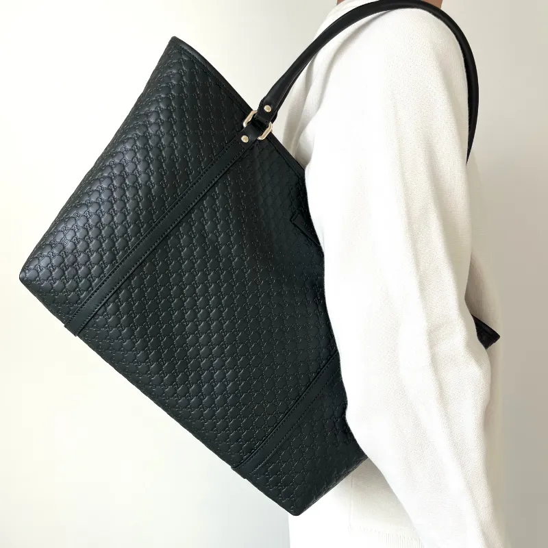 GUCCI Shima Tote Micro Black-7