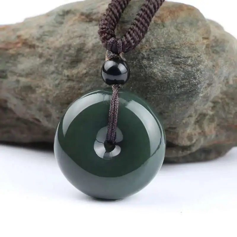 Grace Hetian Jade Necklaces Green Jade Unisex-1