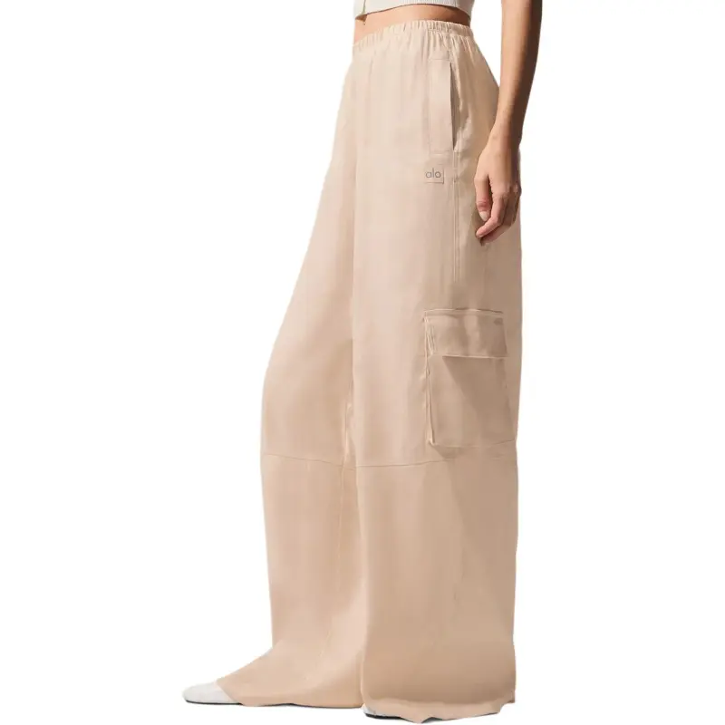 Alo Yoga Cargo Pants Women's Beige Pink-2
