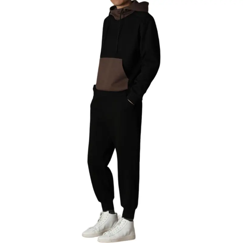 Hacikis Knitted Sports Pants Men's Sky Black-4