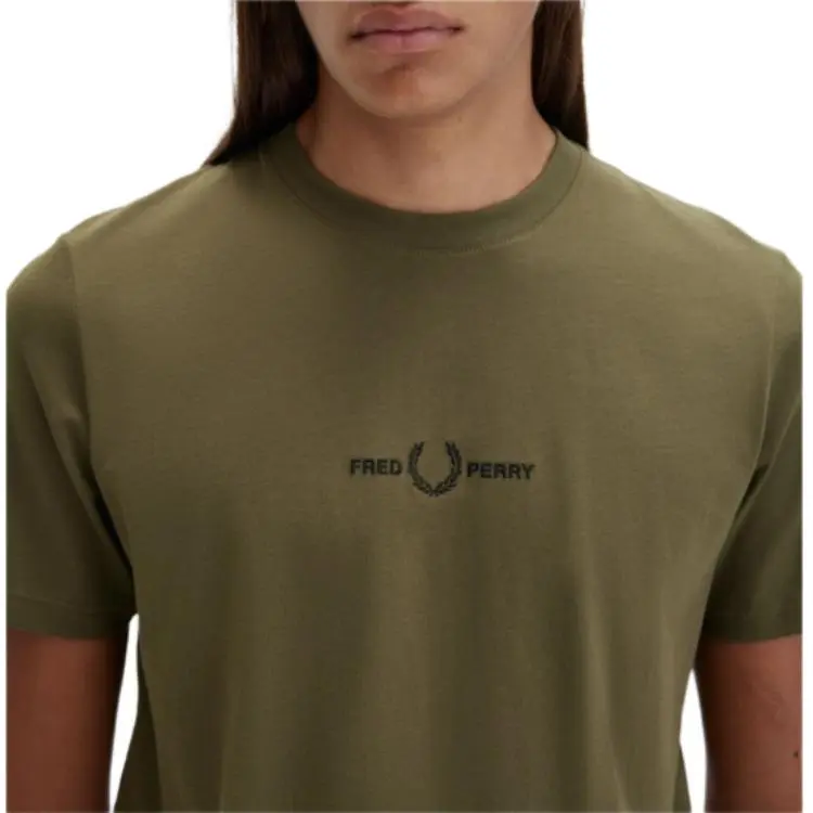 FRED PERRY Logo embroidered T shirt-4