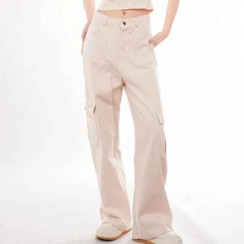 YuChaJia Jeans Women's Apricot-3