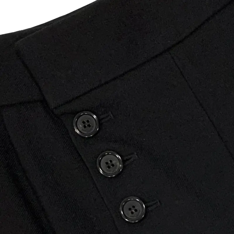 SAINT LAURENT Pleated Cropped Wool Trousers-3