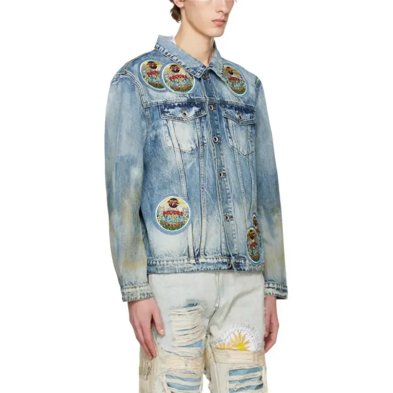 Who Decides War Acid Sphere Denim Jacket-3