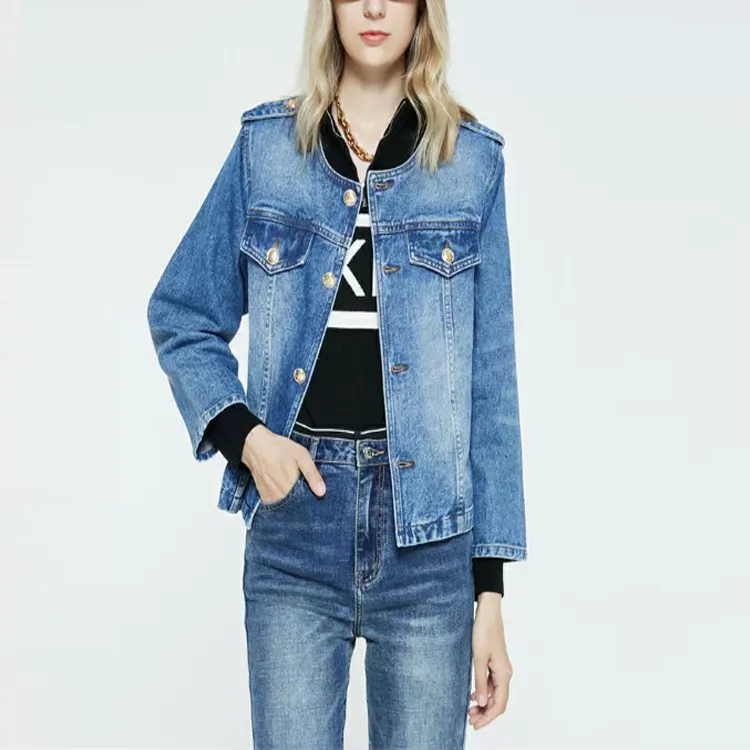 DKNY Denim Jacket Women's Medium Denim Blue-1