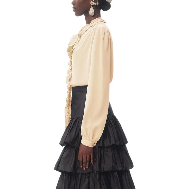 Valentino Ruffled Straight Hem Shirt-3