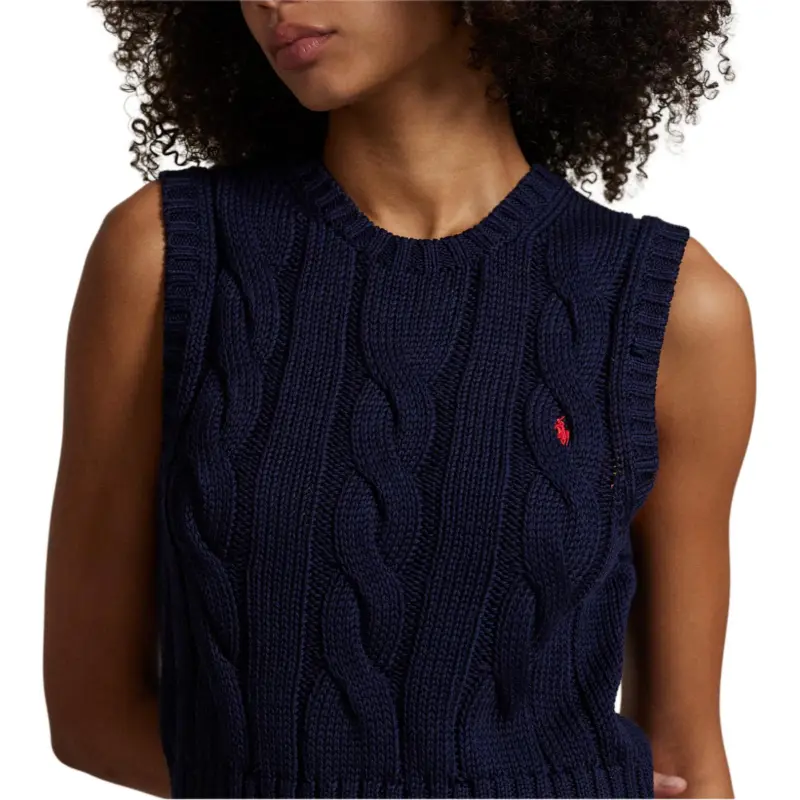 Polo Ralph Lauren Cable Knit Cropped Vest-4