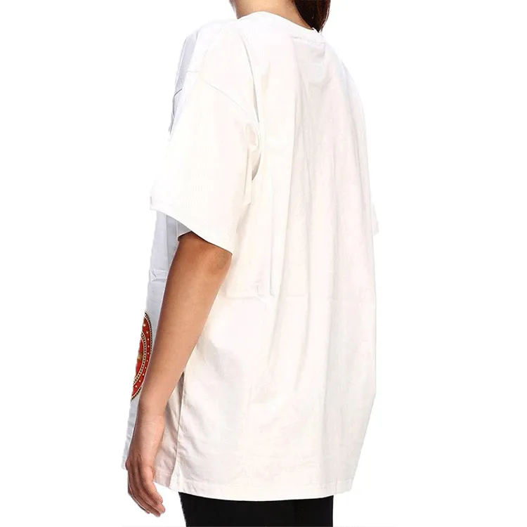 MOSCHINO Drop Shoulder Sleeve T Shirt Women's White-3
