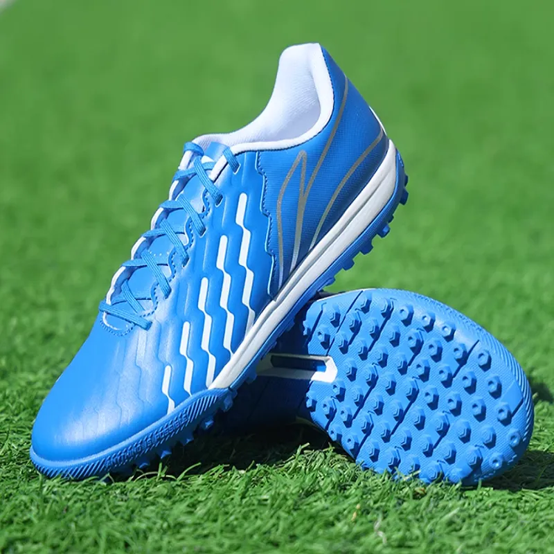 LiNing Jin TF Rubber Broken Studs Artificial Ground Cushioning Wear Resistant Soccer Shoes Men's Blue-3