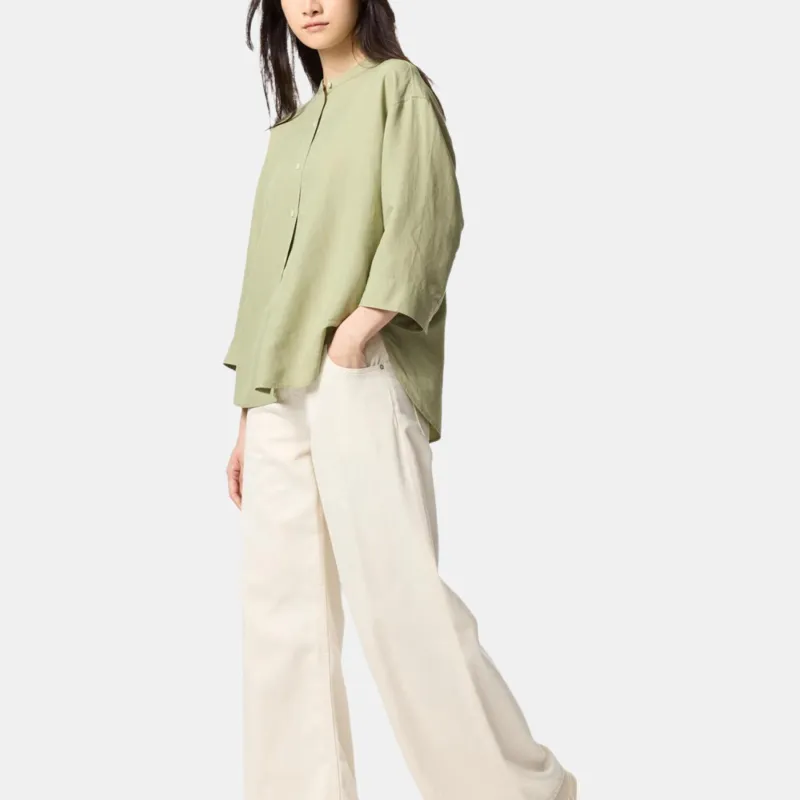 UNIQLO Shirt Women's Emerald Green-2