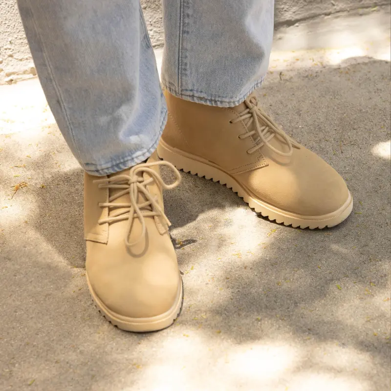 REEF Anti-Slip Wear-Resistant Mid-Top Casual Shoes Men Beige-6