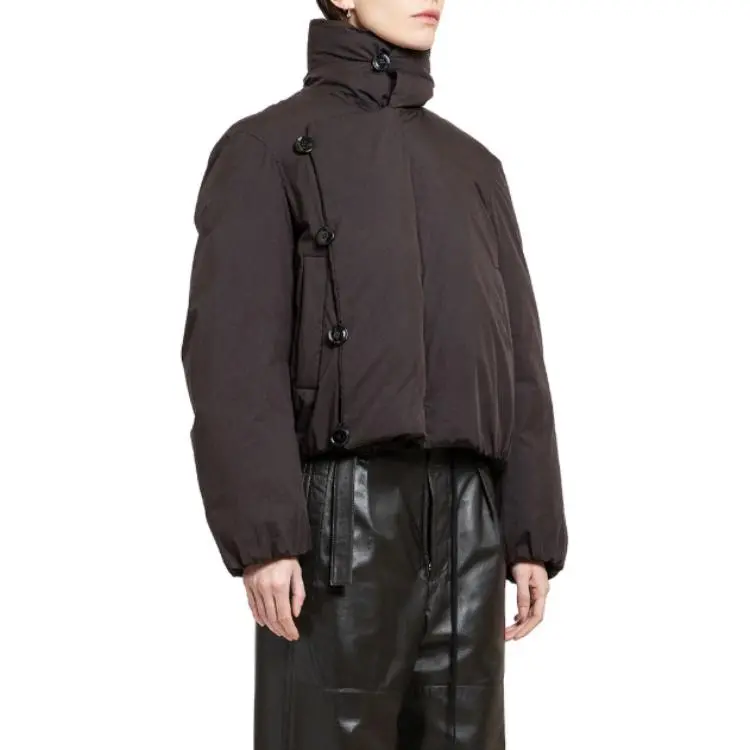 Lemaire Short Puffer Blouson 'Espresso'-3