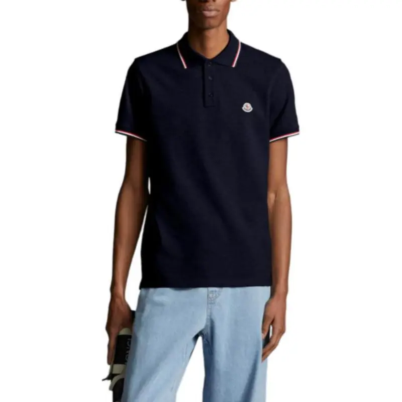 Moncler Logo Patch Short Sleeved Polo Shirt-2