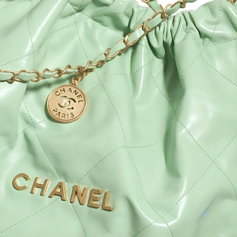 CHANEL Calfskin Bucket Bags Crossbody Bag, Shoulder Bag Women's Light Green-2