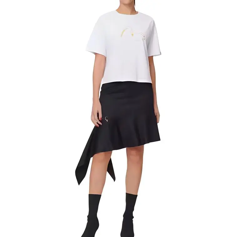 EVISU Casual Long Skirts Women's Black-4