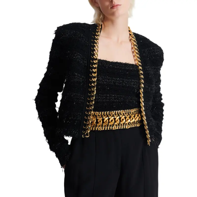 BALMAIN Chain detailing Jacket-4