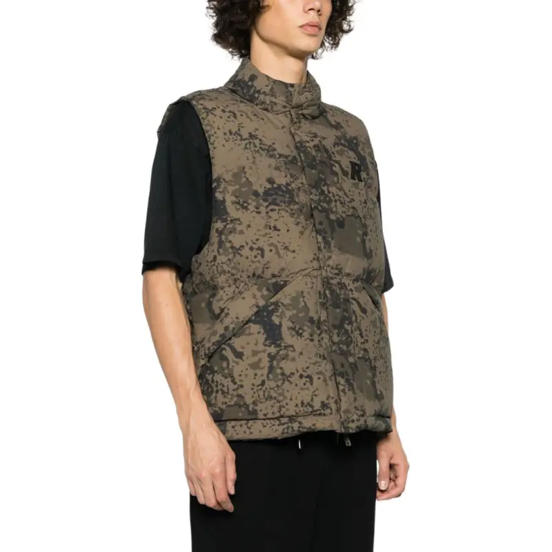 REPRESENT Camouflage print Puffer Gilet-3