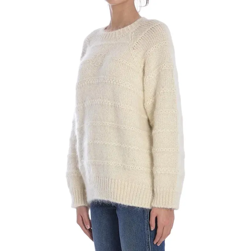 CELINE Triomphe Crew Neck Sweater In Mohair And Silk-2