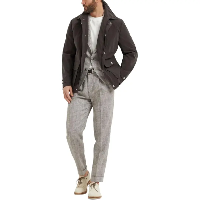 Brunello Cucinelli Chevron Blazer-3