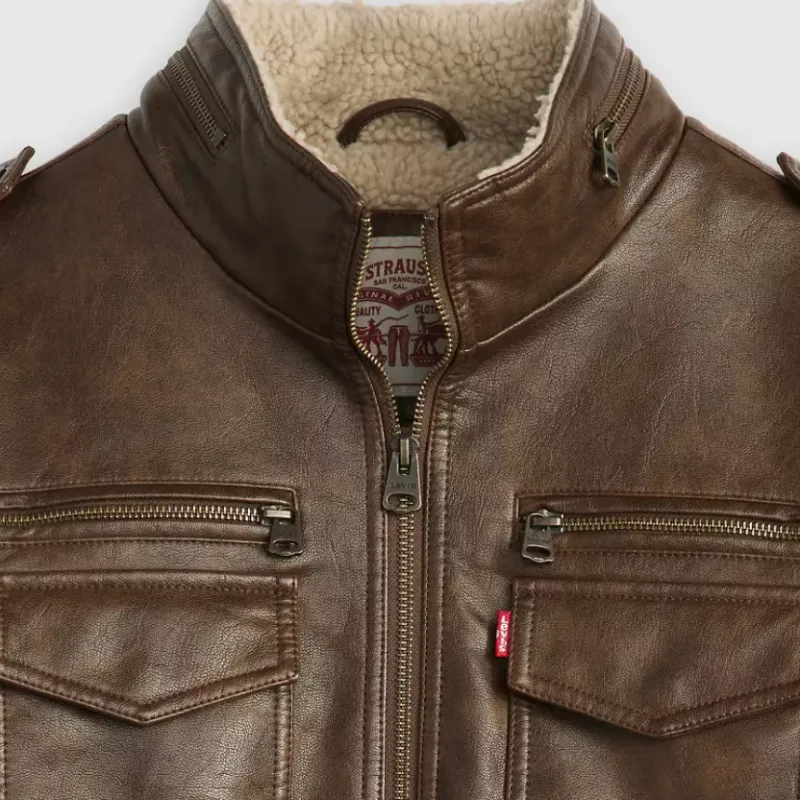 Levi’s Leather Jacket Men's Brown-3