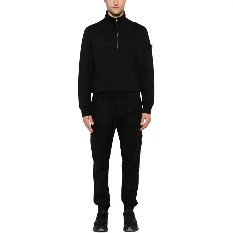 STONE ISLAND Logo Patch High Neck Sweatshirt-2