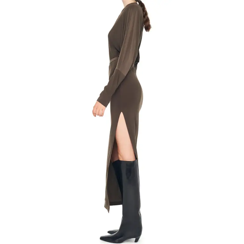 NORMA KAMALI Dolman Side slit Gown-2