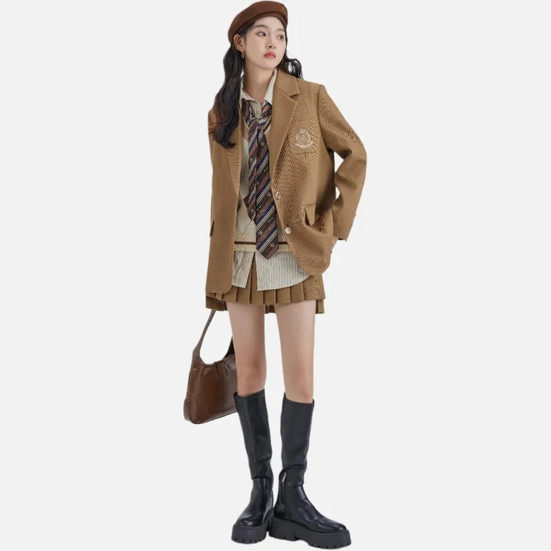 DEAR DEER PUFF Shirt Women's Beige-6
