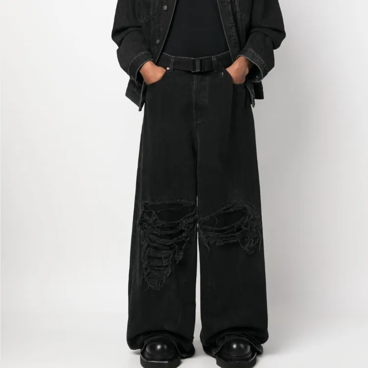 Vetements Jeans Men Black-1