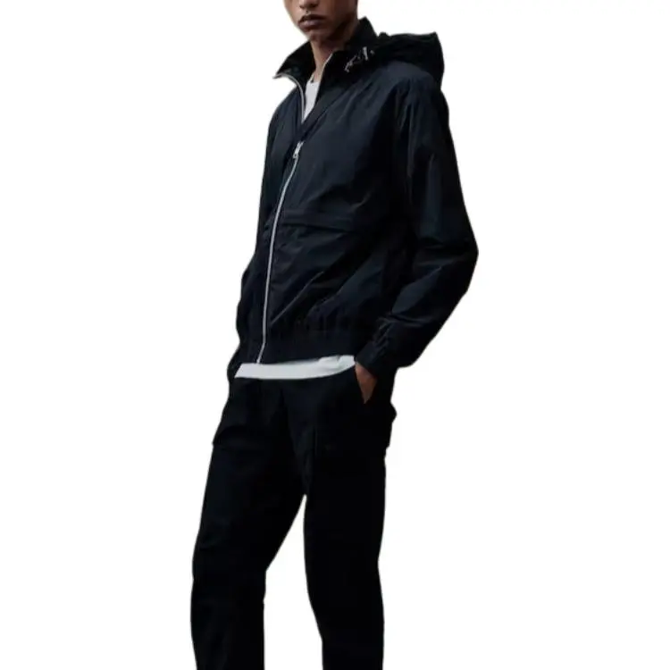 H&M Trench Coats Men Black-1