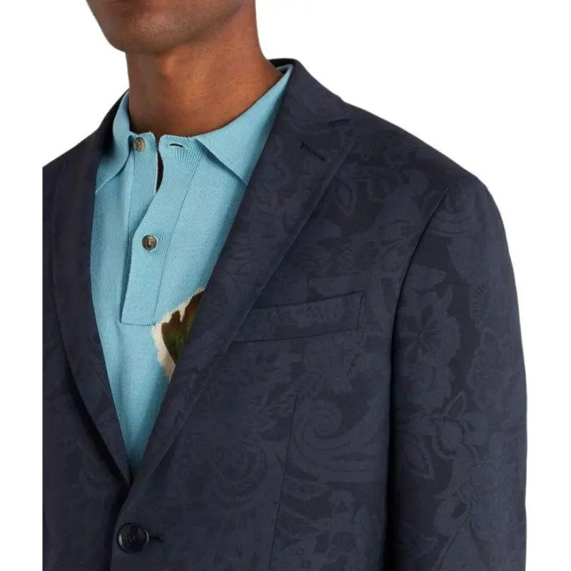 ETRO Single Breasted Long Sleeved Blazer-4