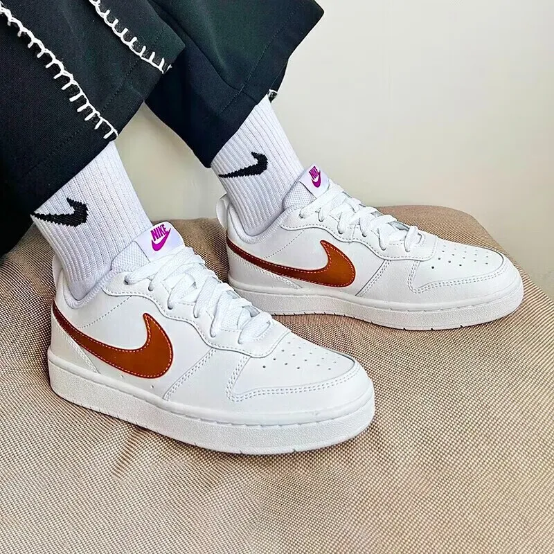 Nike Court Borough Low 2 SE 'White Metallic Copper' GS-1