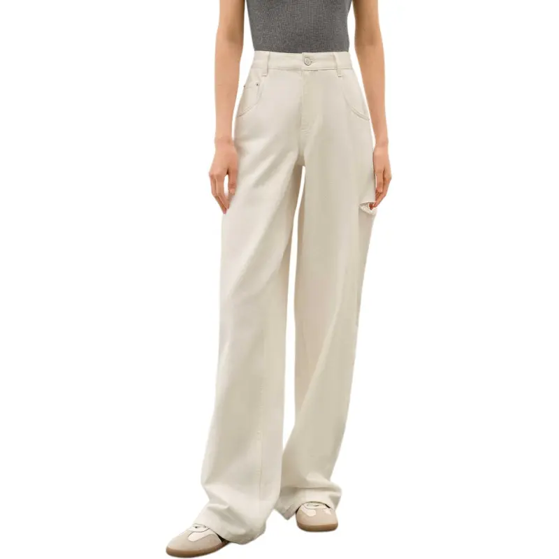 Orange Desire Casual Pants Women's White - Cloud Mist White-2