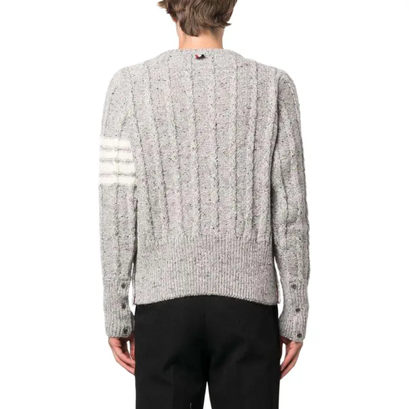 THOM BROWNE 4 Bar Crewneck Knitted Jumper-4