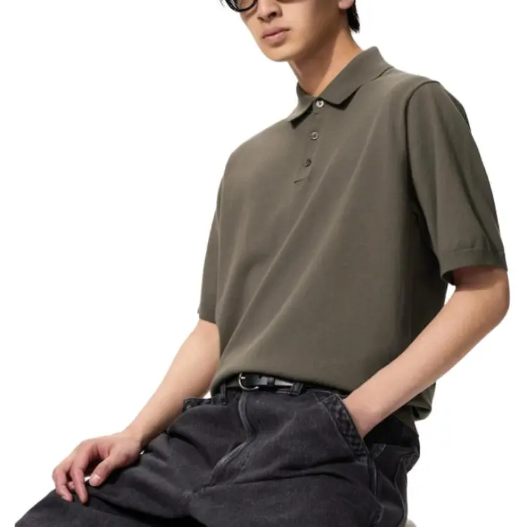 UNIQLO Polo Shirts Unisex Olive-1