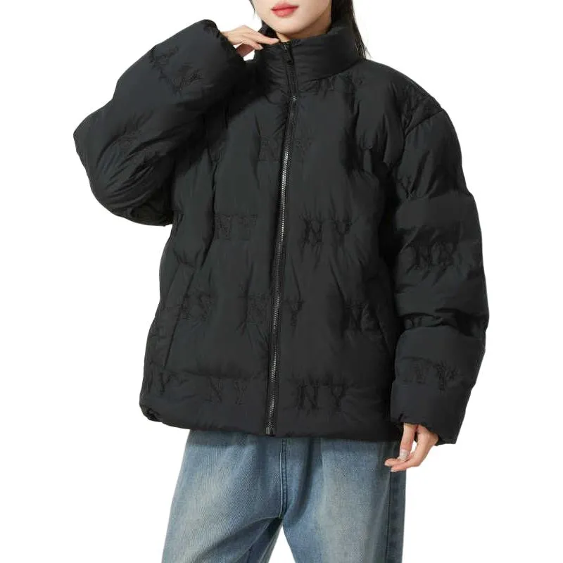 MLB New York Yankees Megagram New York Yankees Down Jumper Jackets Coats Unisex Black-2
