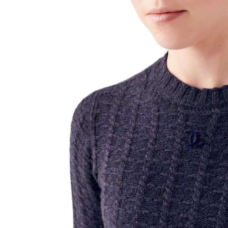 CHANEL Sweaters Women's Blue-3