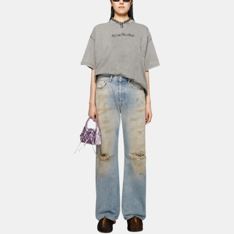 Acne Studios Loose Fit Jeans 2021F Mid Blue-5