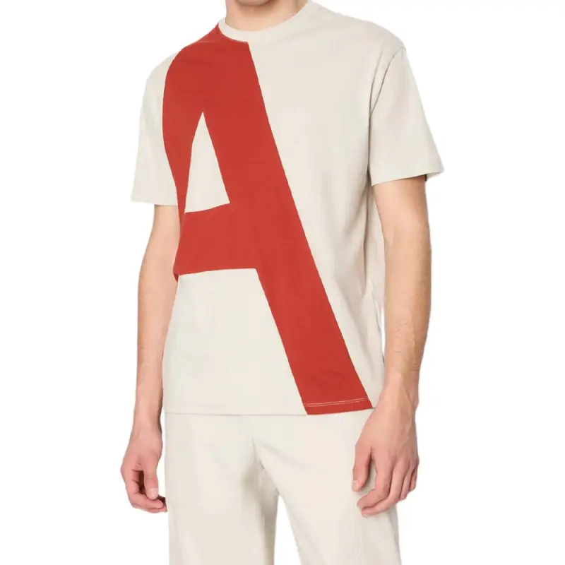 ARMANI EXCHANGEAE T Shirt Men's Gray Red-4