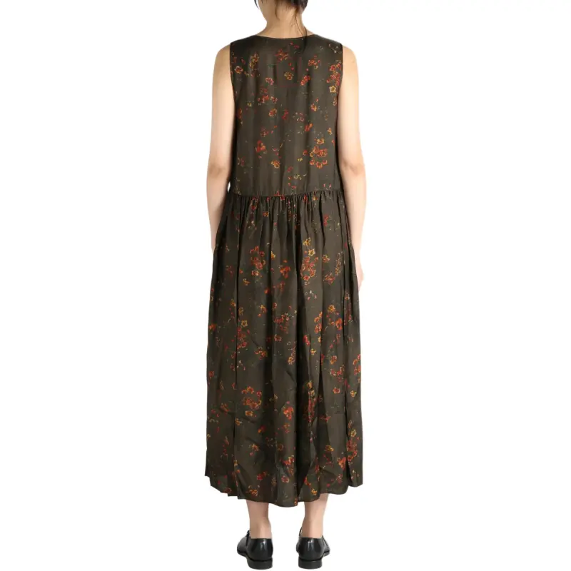 UMA WANG Floral Printed Sleeveless Midi Dress-2