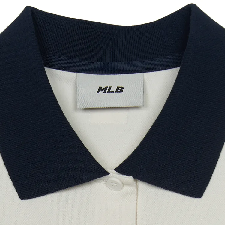 MLB New York Yankees SS25 Polo Shirt Women's Ivory-2