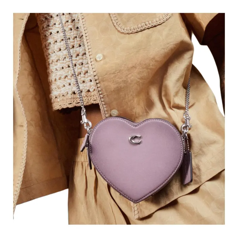 COACH Glove Tanning Shoulder Bag, Crossbody Bag Mini Women's Taro Purple-4