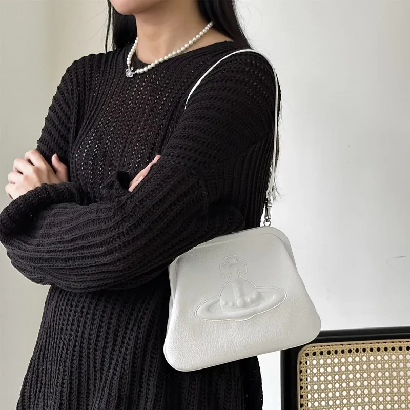Vivienne Westwood Recycled Polyurethane Crossbody Bag Shoulder Bag Unisex White-5