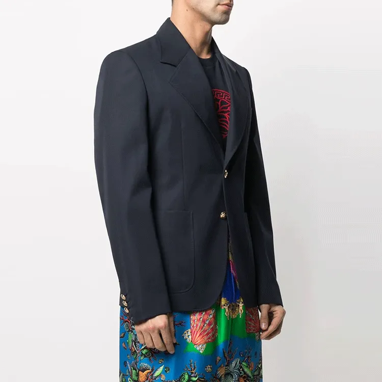 VERSACE Business Suit Coat Men's Dark Blue-2