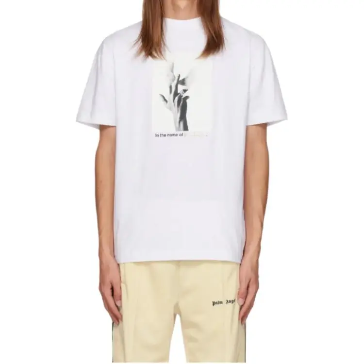 PALM ANGELS Wings Logo Printed Crewneck T Shirt-2