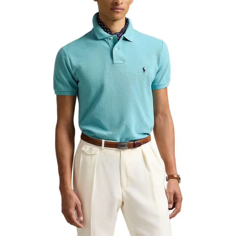 Polo Ralph Lauren Logo Embroidered Straight Hem Polo Shirt-3