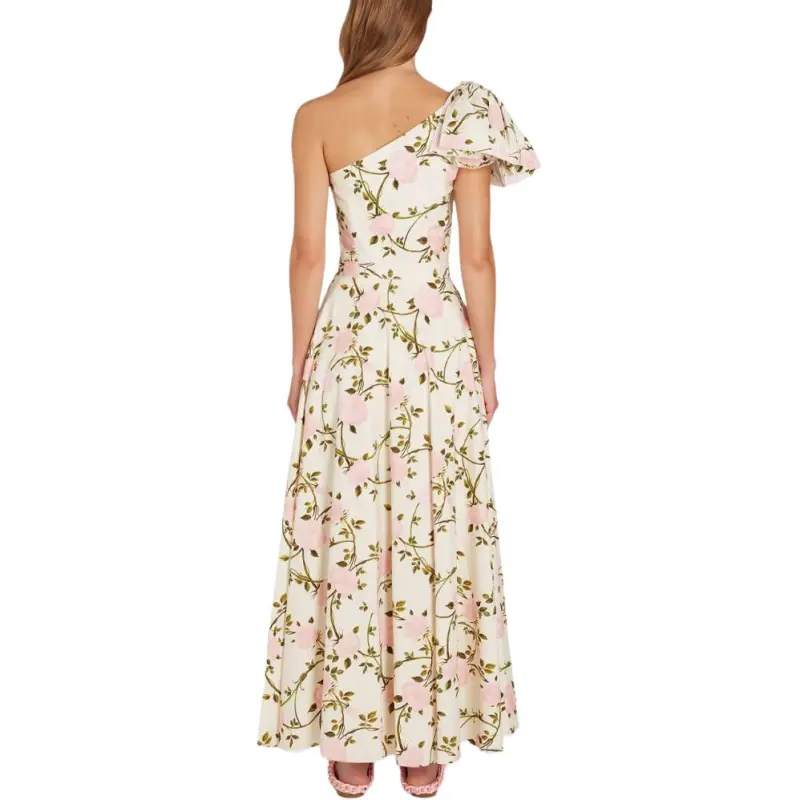 Giambattista Vall Rosier print One shoulder Dress-2
