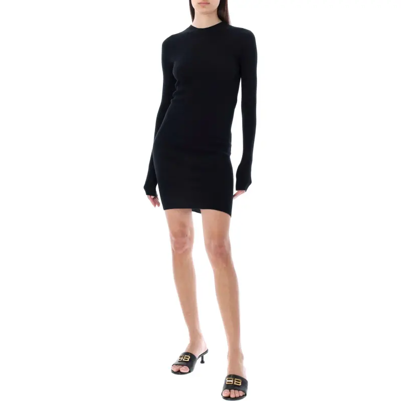 Balenciaga Crewneck Knitted Mini Dress-4