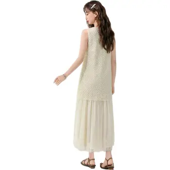 ONNFB Sleeveless Dress Women's Apricot